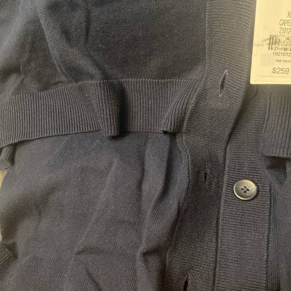 NWT Etcetera Capelet Sweater Size XL Color Navy Blue - Picture 7 of 11